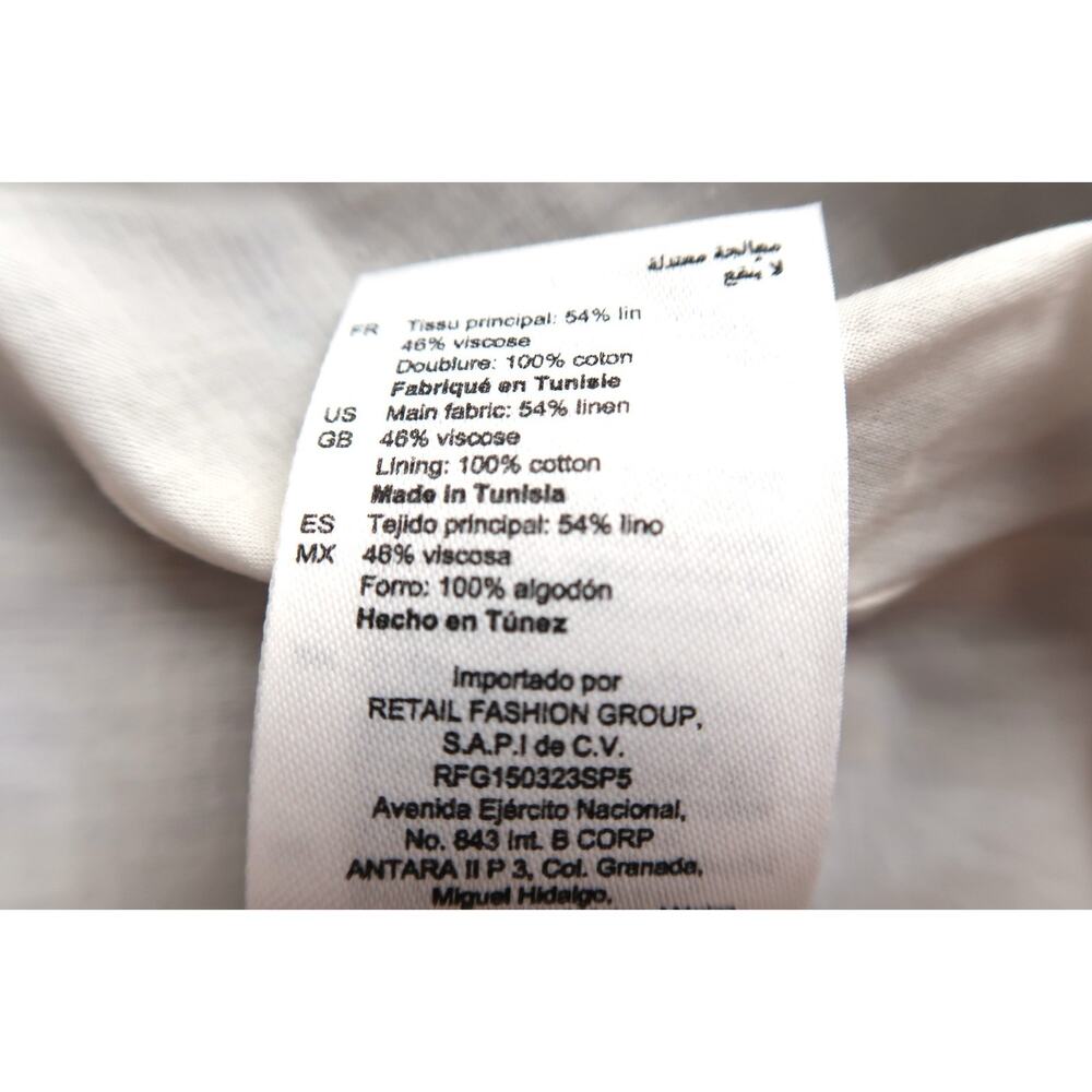 SANDRO PARIS Linen Blend Floral Tiered Mini Dress Net-A-Porter 38 6 M $520 - Picture 13 of 14